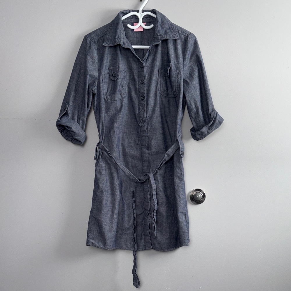 Lady Hathaway Jean Shirt Dress - Gray